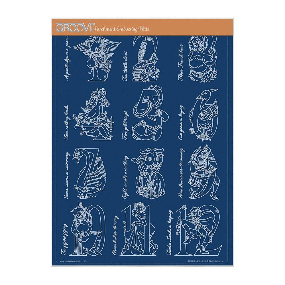 Clarity Stamps Barbara's 12 Days of Christmas A4 Groovi Plate