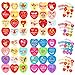 Qpout 288 Pezzi Adesivi a Cuore di San Valentino, Adesivi a Forma di Cuore d'Amore, Adesivi Autoadesivi di San Valentino Dolci per Bomboniere Carte Buste Regali Decorazione di Etichette di Nozze