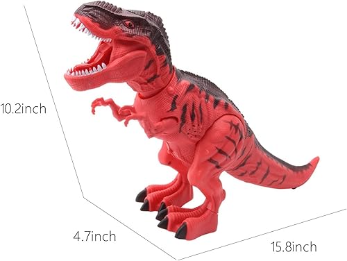 Miniatura 3 de Cagogo Juguetes de dinosaurio para caminar para niños, robot de dinosaurio, con dinosaurio realista, mueve la cabeza mientras haces sonido rugiente,