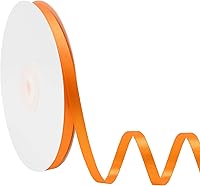 Vista 111 de Cinta de satén rosa polvoriento de doble cara, 3/8 pulgadas x 50 yardas, cintas de poliéster rosa polvoriento para envolver regalos, cinta de tela