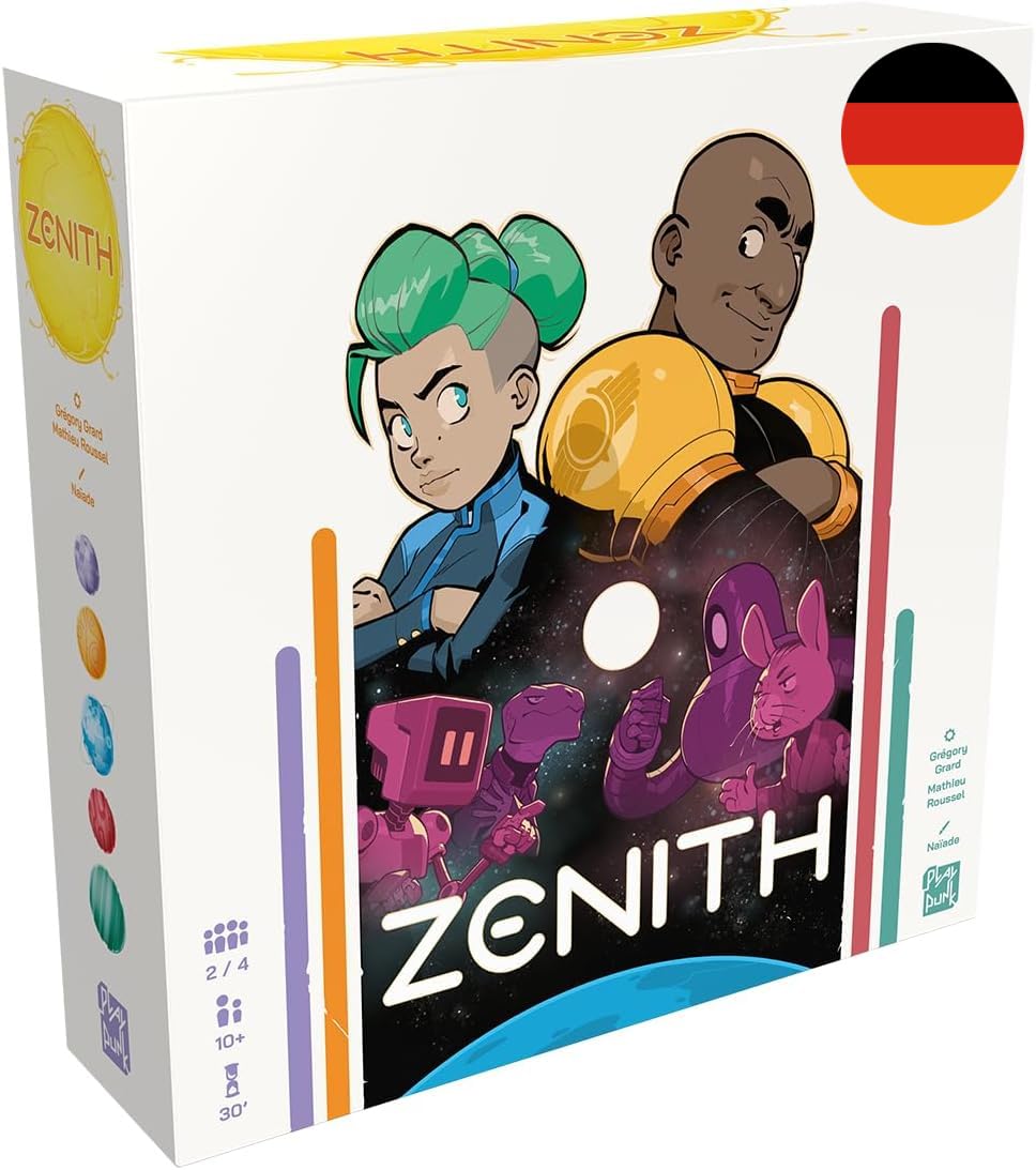 Zenith, Kennerspiel, Brettspiel, 2 oder 4 Spieler, ab 10+ Jahren, 30 Minuten, Deutsch