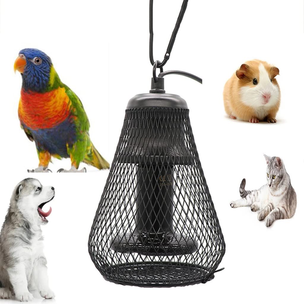 Lampe Chauffante Tortue Reptile, Protecteur de Chauffage UVA UVB, Couvercle en Maille de Lampe Chauffante en Céramique pour Amphibiens, Oiseaux, Conception De Crochet (Color : 1pcs)
