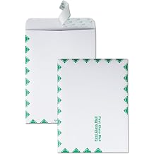 Quality Park 9 x 12 Catalog Mailing Envelopes, First Class Border, Redi-Strip Self Seal Envelope Closure, 28 lb White Wove Paper, 100 per Box QUA44534