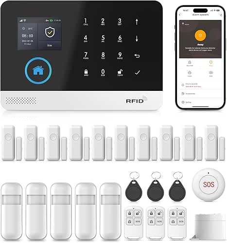 PGST Wireless Home Alarm System, 24-Piece Kit with Phone APP