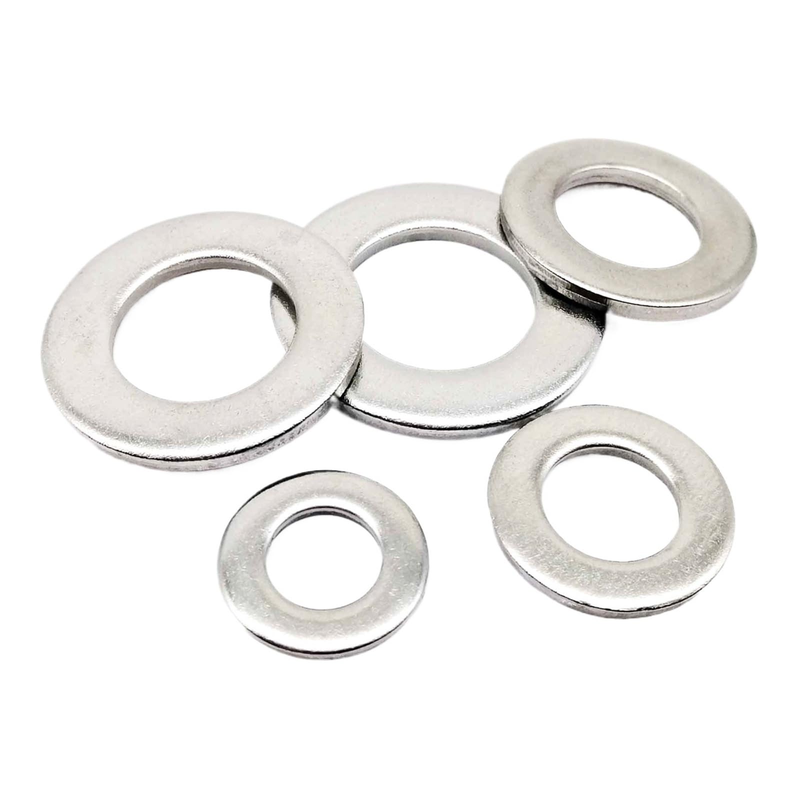 GB97 M1.6 M2 M2.5 M3 M3.5 M4 M5 M6 M8 M10 M12 M14 M16 a M24 Arandela Plana de Acero Inoxidable A2-70 304 Junta Lisa(M22 25pcs)