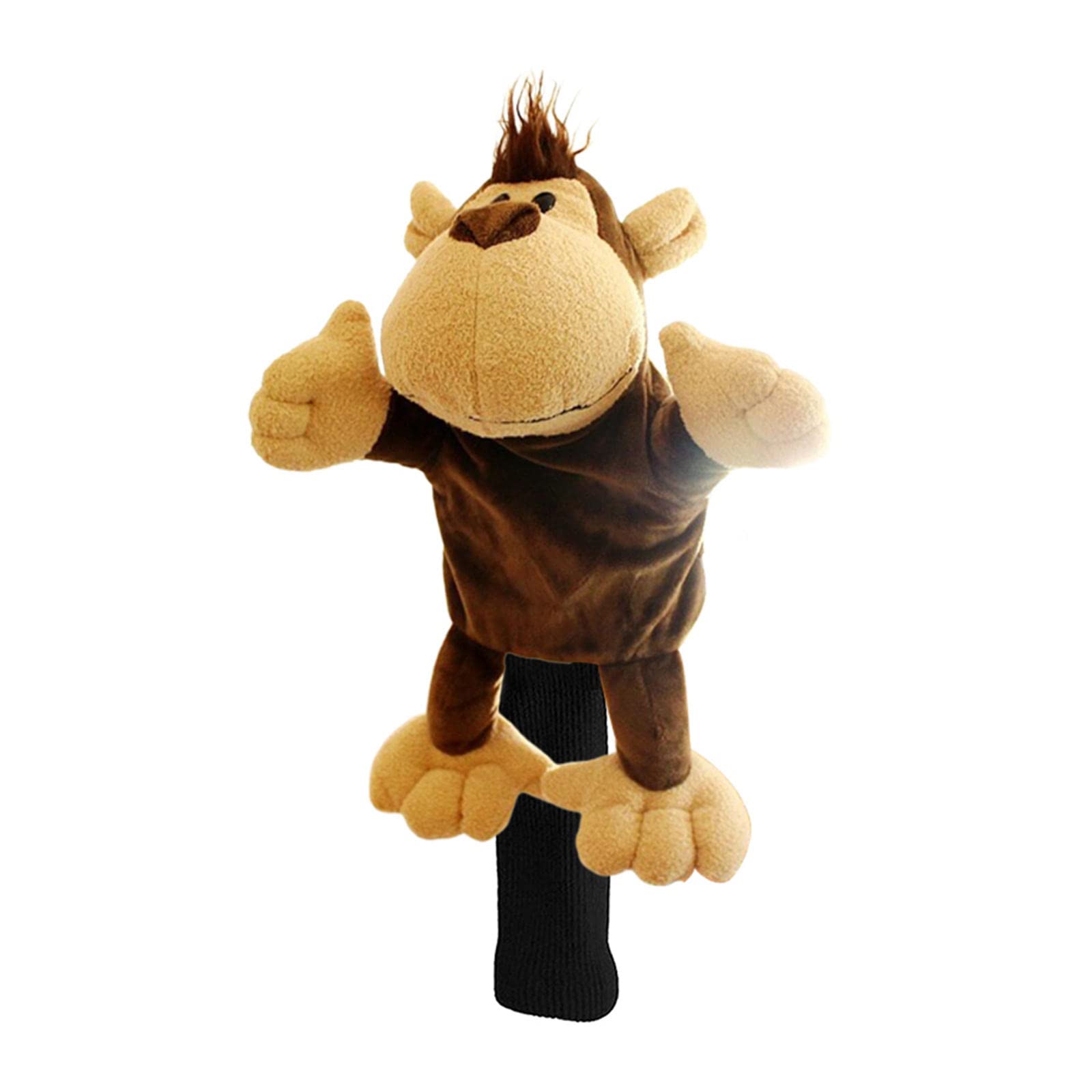 SM SunniMix Novelty Golf Club Headcover Soft Animal Wood Driver Head Cover Dust Proof Portable Funny for Women Men Golfer Monkey