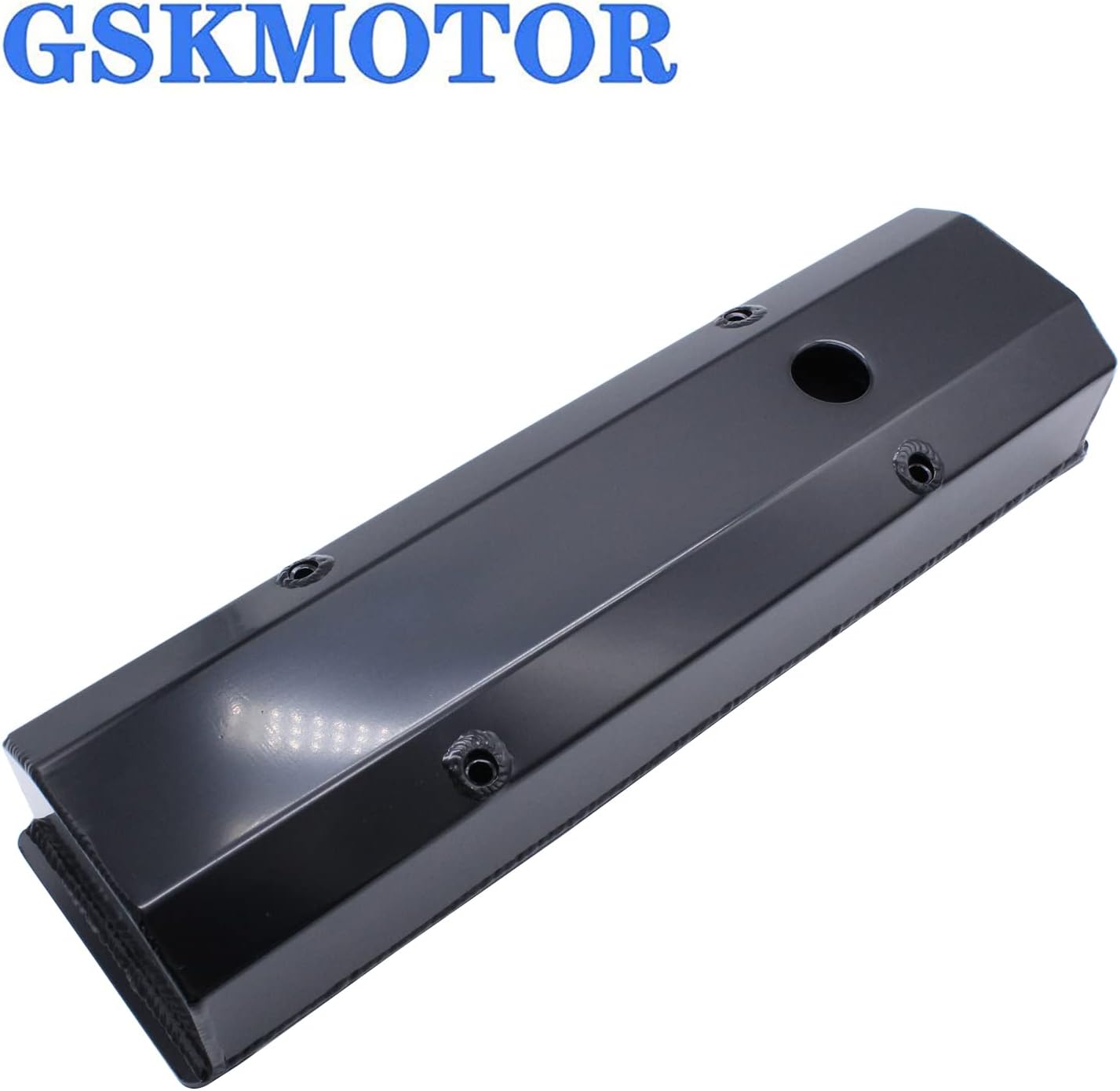 Black Anodized Fabricated Aluminum Tall Valve Covers 1/4" Rail for Chevy Small Block SBC 283 305 327 350 383 400