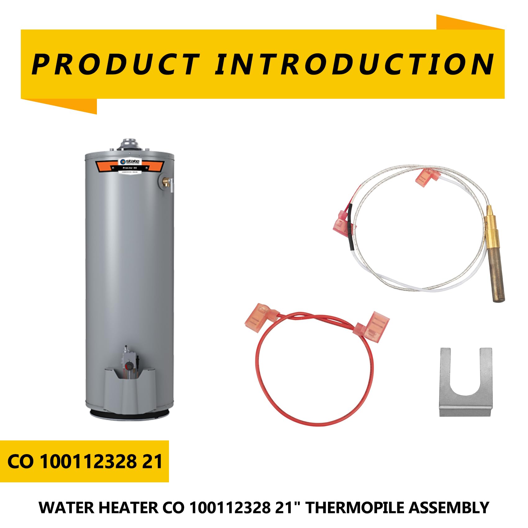 Thermopile Gas Fireplace Rheem SP10100B Water Heater 23\, image size:1700x1700
