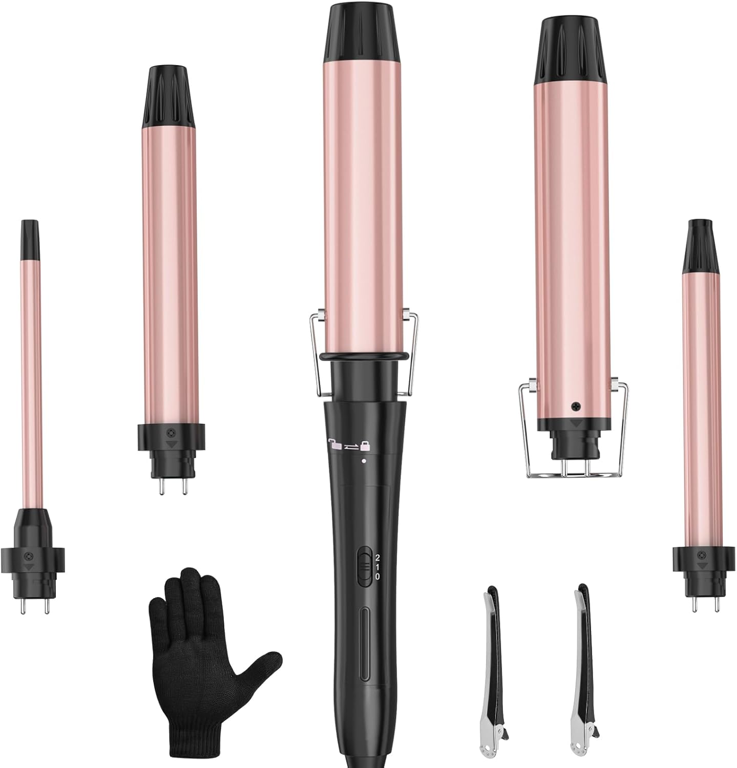Curling Iron Set,Hair Curler Wand and Waver 0.35 inch to 1.5 inch Hair Crimper Hair Styler Tool for Hair Tool Wand Curler (Pink) Curling Iron Set,Hair Curler Wand and Waver 0.35 inch to 1.5 inch Hair Crimper Hair Styler Tool for Hair Tool Wand Curler (Pink)