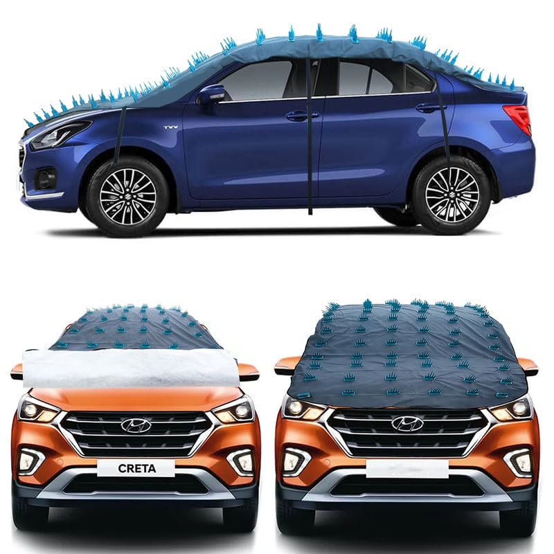 Image of Waterproof Spike Car Cover for Maruti Suzuki Ignis Completely Protect Car from Dogs & Monkeys Also Compatible with All Hatchback,Sedan and SUV Cars (13.4 Feet) Full Roof Universal Size