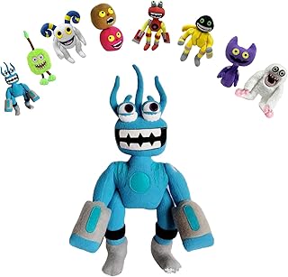 Wubbox Plush My Singing Monsters, My Singing Monsters Plush Toys, Wubbox Plush Figure Doll, Cartoon Game Plushies Pillow Toy Dolls, Gift for Game Lovers, Kids and Fans Blue