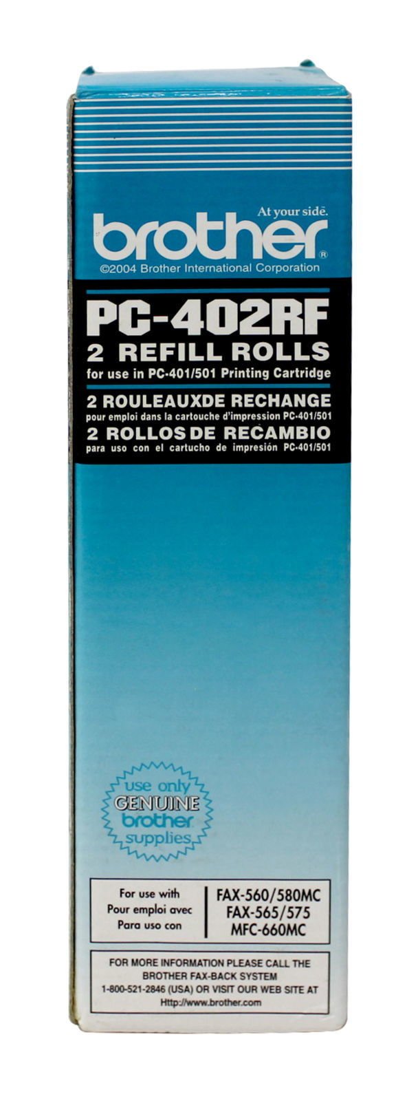 Brother Printers 2 Refill Rolls For Use IN PC402 Ppf-560 580Mc MFC-660Mc