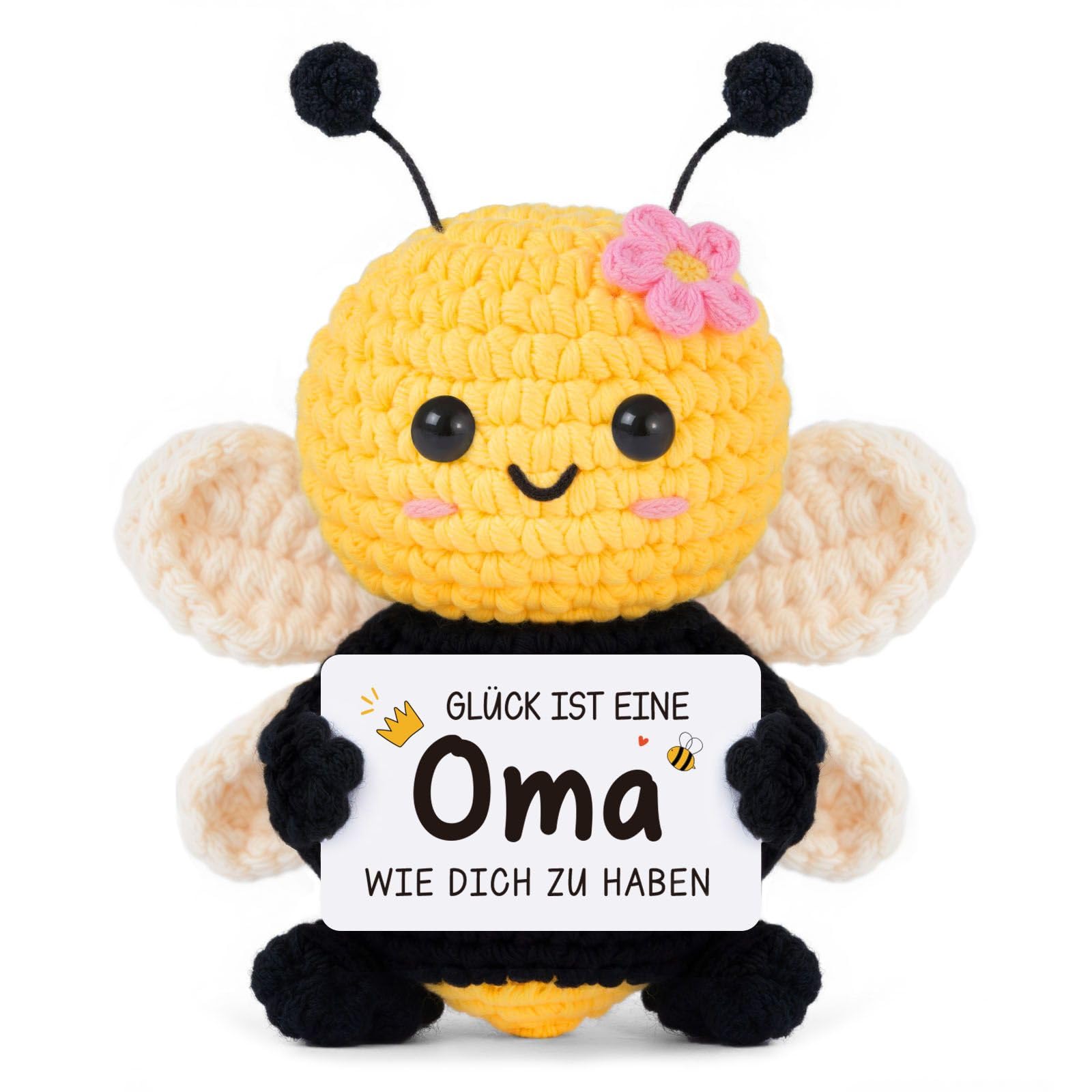 Gleevara Oma Geschenk, Handgehäkeltes Bienen-Geschenke für Omas, Kreative Oma Geschenk zum Geburtstag Muttertag Weihnachten, Beste Omas Geschenke von Enkel