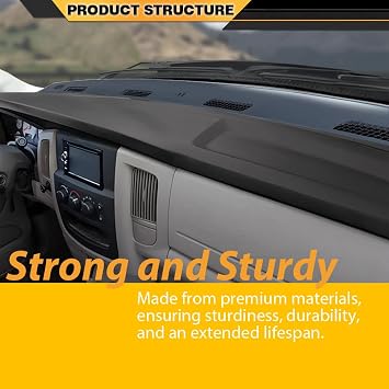 ANDPLAY Upper Plastic Dashboard Panel Compatible with Dodge Ram 1500 2002 2003 2004 2005, Fit Dodge Ram 2500 3500 2003 2004 2005 5GT31XDVAA, 5GT31XDVAB, 5GT31XDVAC, 926-121 Blue