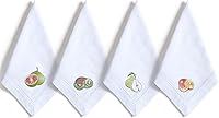 BeddingCraft Cotton Dinner Napkins Set of 12 - 18x18 Embroidered Hemstitched White Fabric Napkins, Machine Washable for Weddings, Showers & Daily Use