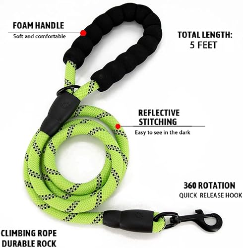 Miniatura 4 de COVONEE Arnés sin tirones para perro, ajustable, reflectante, Oxford, de fácil control, arnés para perro mediano y grande con una correa de perro