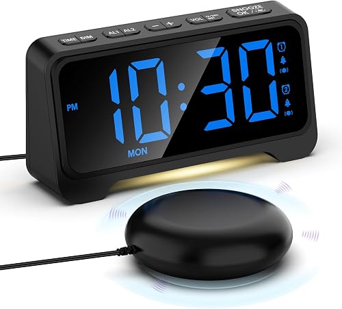 Réveil Extra Fort avec Secoueur de Lit Mesqool