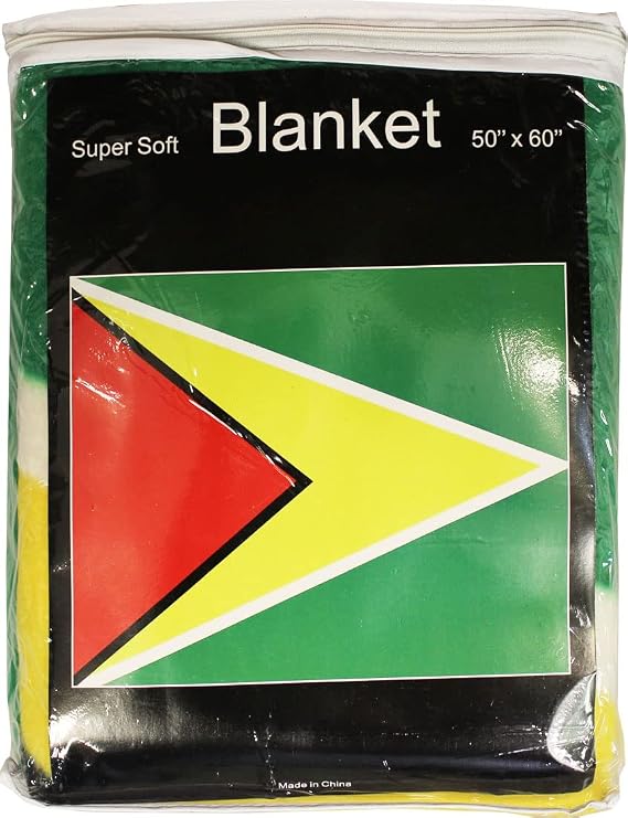 Guyana Flag 50 inch x 60 inch Polyester Polar Fleece Throw Blanket