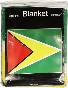 Guyana Flag 50 inch x 60 inch Polyester Polar Fleece Throw Blanket
