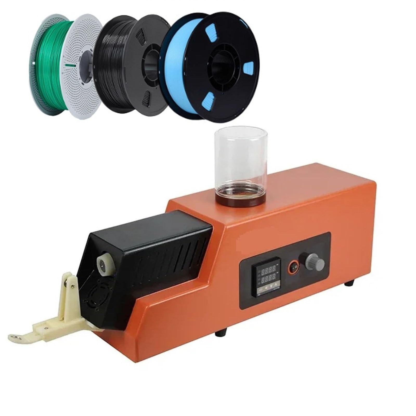 Macchina per estrusore di filamenti per stampante 3D, avvolgitore elettrico per bobina, velocità regolabile 300-650 mm/min, riciclatore da tavolo per PLA, ABS, PVA, estrusore