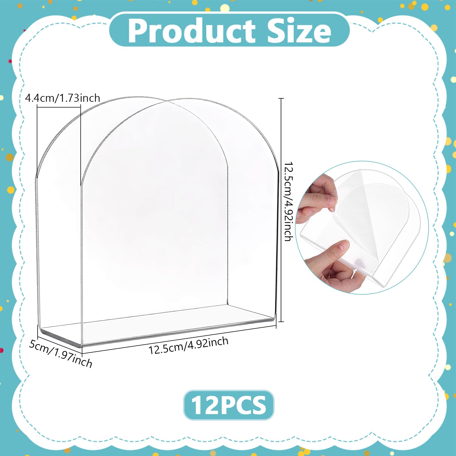 12 servilleteros de acrílico transparente para mesa de baño, toallero de invitados, dispensador de servilletas vertical para cocina y bar, 125 x 125 x 50 mm