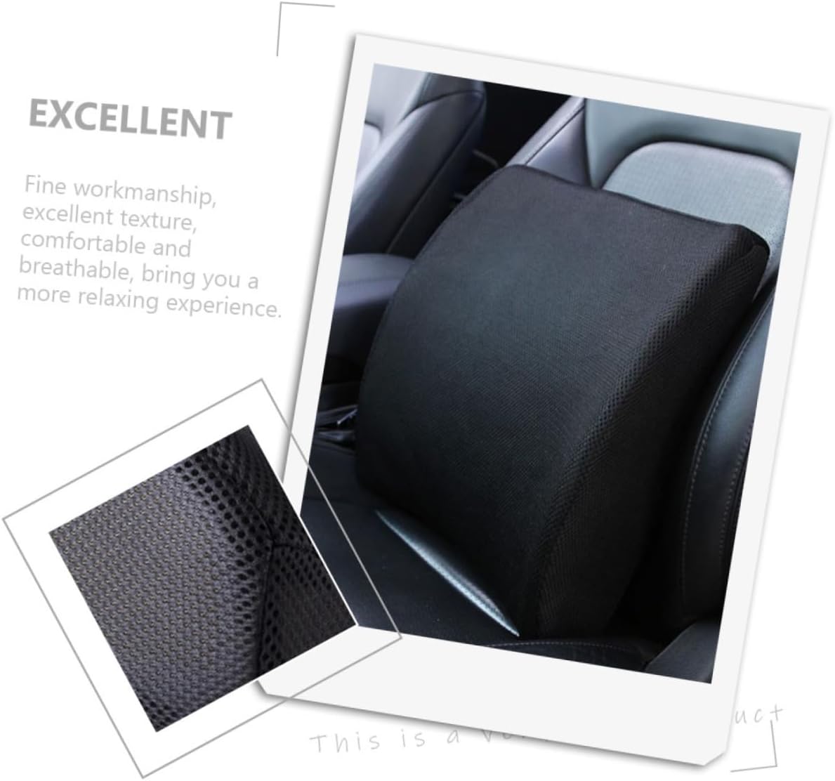 Alipis Lumbar Relief Pillow Lower Back Support Memory Foam Car Seat Cushion for Office Driving