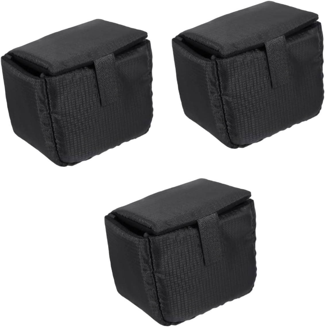 Mobestech 3pcs Lens Pouch Bag Shockproof Camera Lens Case for Mirrorless Photography Static Elastic for Outdoor Travel Storage