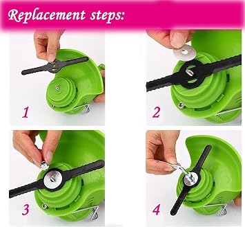 Weed Wacker Replacement Blade, Trimmer Head Accessories, Weed Wacker Brush Cutter Blade Heads for Electric Lawn Mower (S-Alloy Blades*2)
