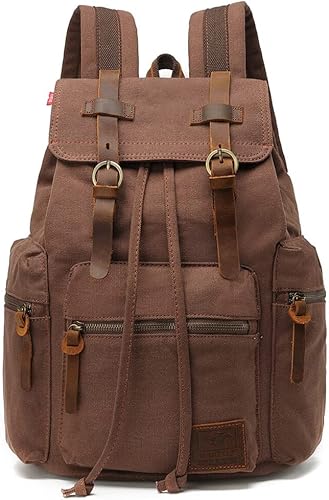 Mochila de lona unisex vintage casual mochila de 17 pulgadas portátil mochilas mochila escolar universidad mochila senderismo camping viaje bolsa,