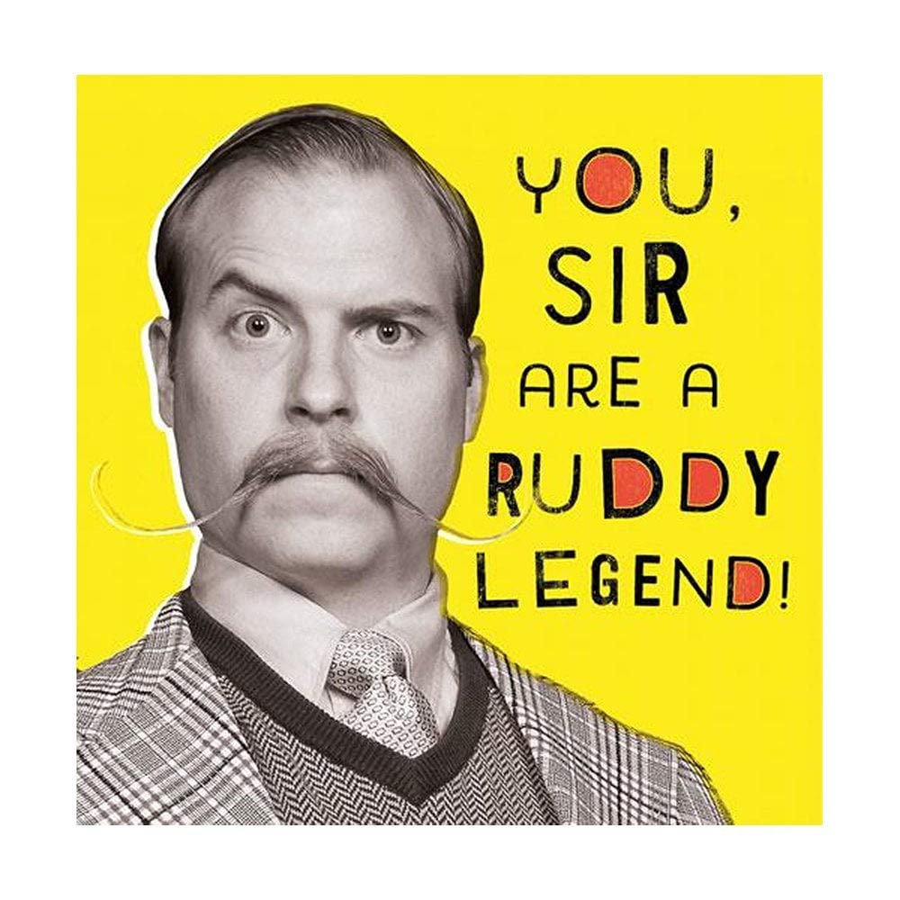 Pigment Nutty Neon You Sir are A Ruddy Legend! Birthday Card LN814A