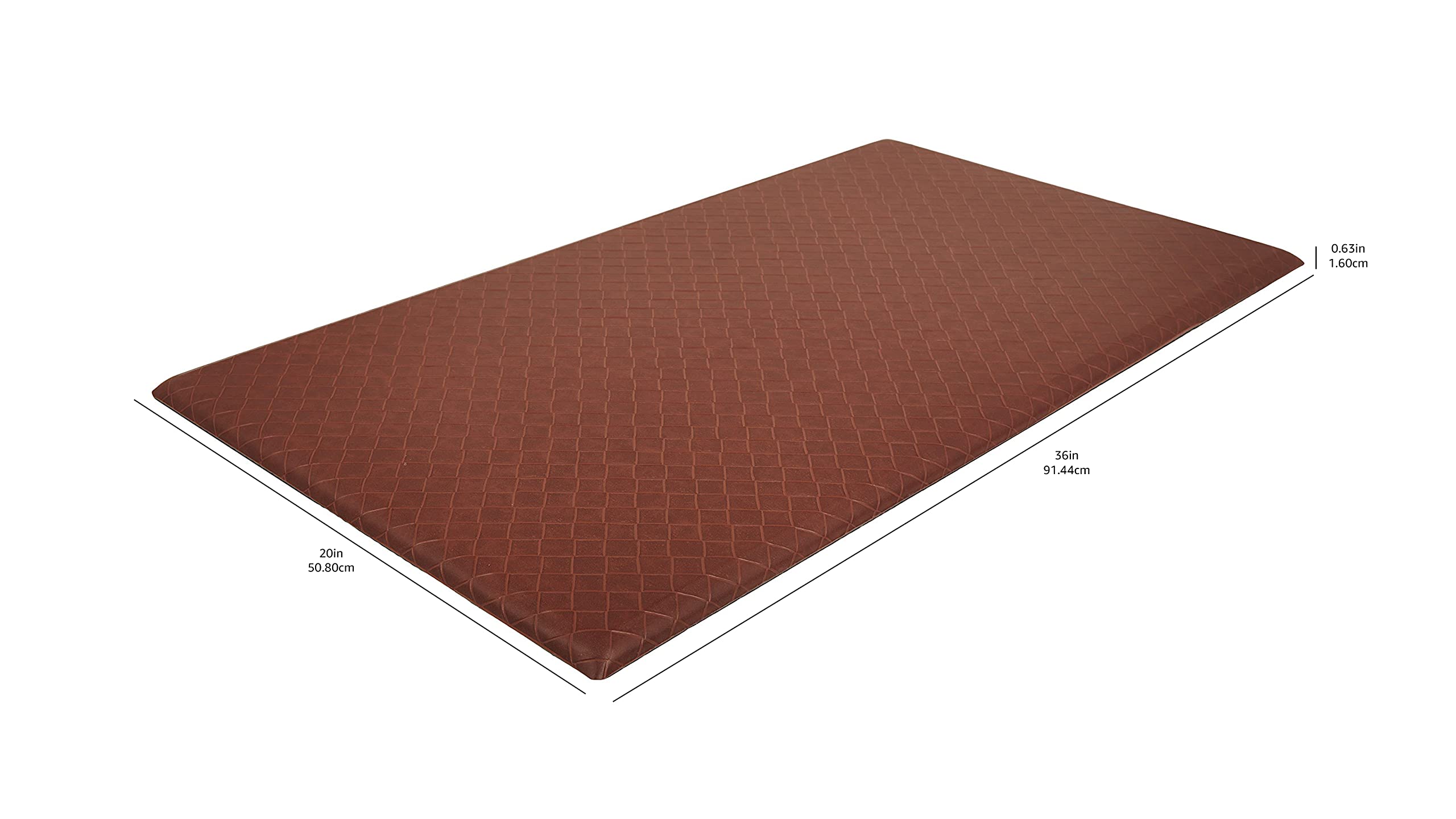 Amazon Basics AntiFatigue Standing Comfort Mat for Home and Office 20 x 36Inch, Light Brown