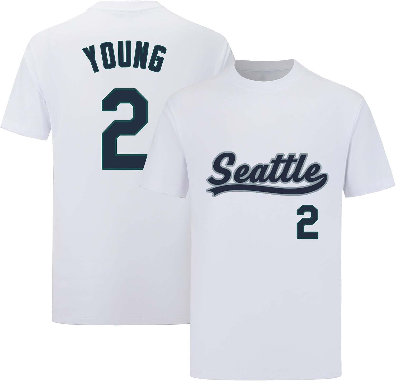 Camiseta de béisbol para hombre, mujer y niños, 100% algodón, color blanco, talla M miniatura 1