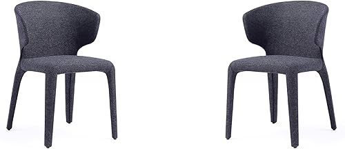 Miniatura 15 de Manhattan Comfort Conrad - Silla de comedor de tweed/metal de 17,3 pulgadas, color trigo (juego de 2) Trigo,Negro -,Crema,Gris,Saddle,NEGRO