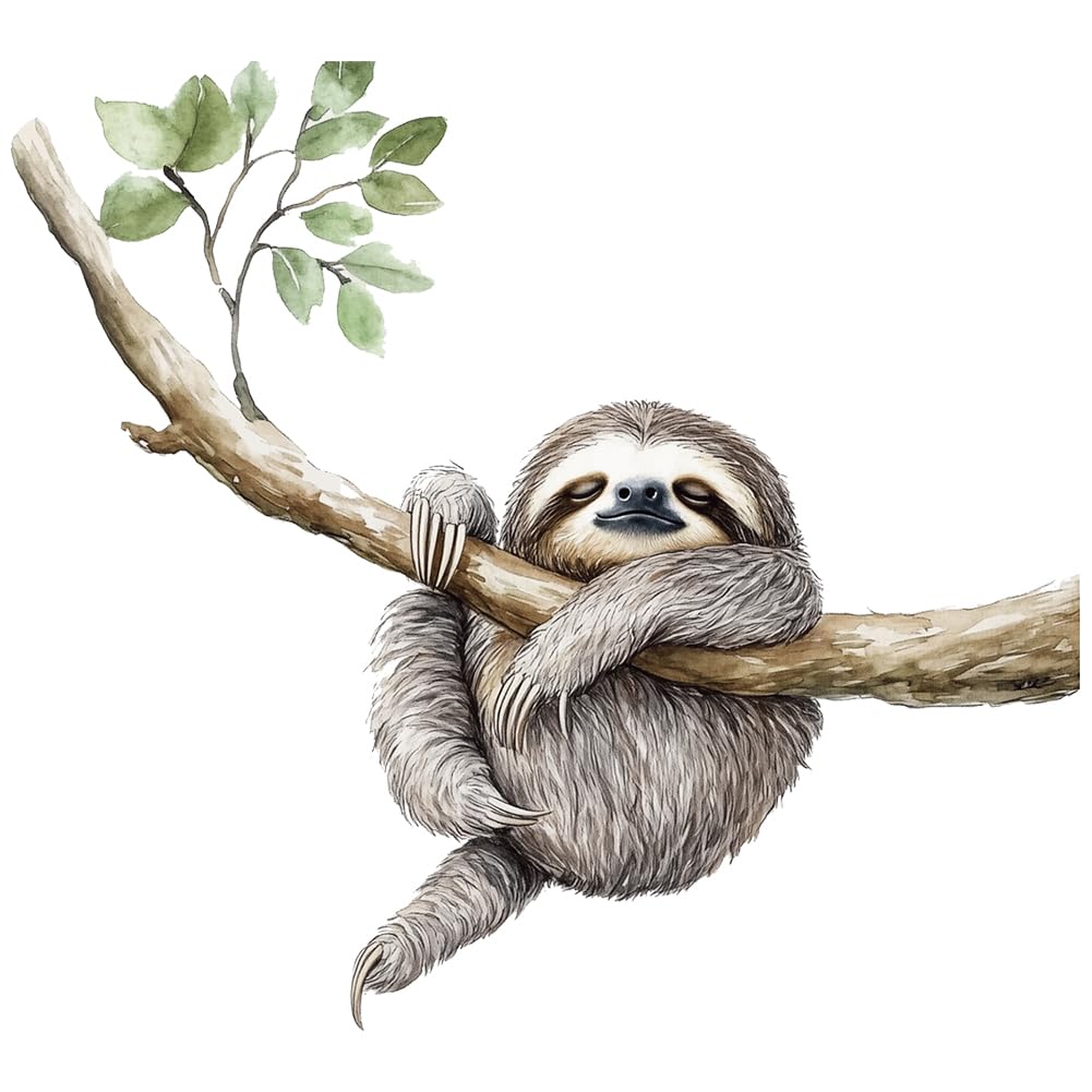 GOMAKERER 1 Pc Little Sloth Wall Decal