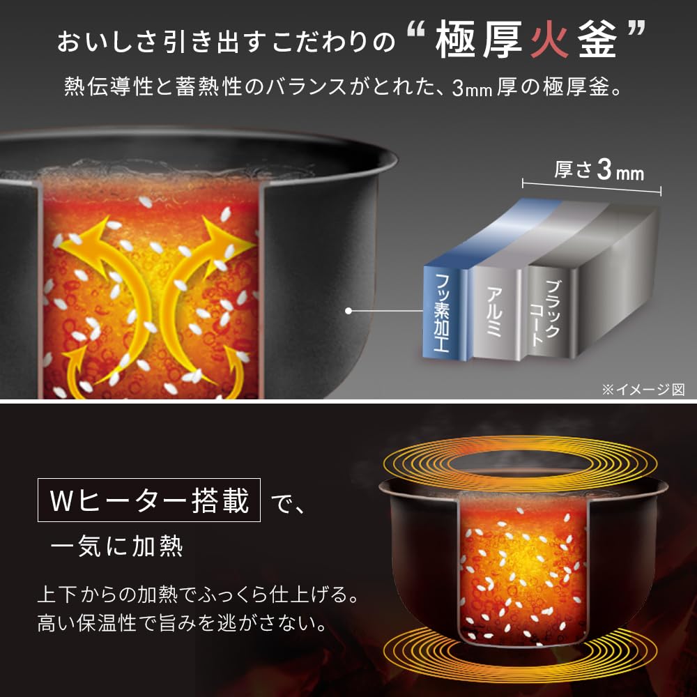 IRIS OHYAMA RC-MGB30-B 炊飯器 Amazon | アイリスオーヤマ 炊飯器 ジャー炊飯器 3合 銘柄計り炊き