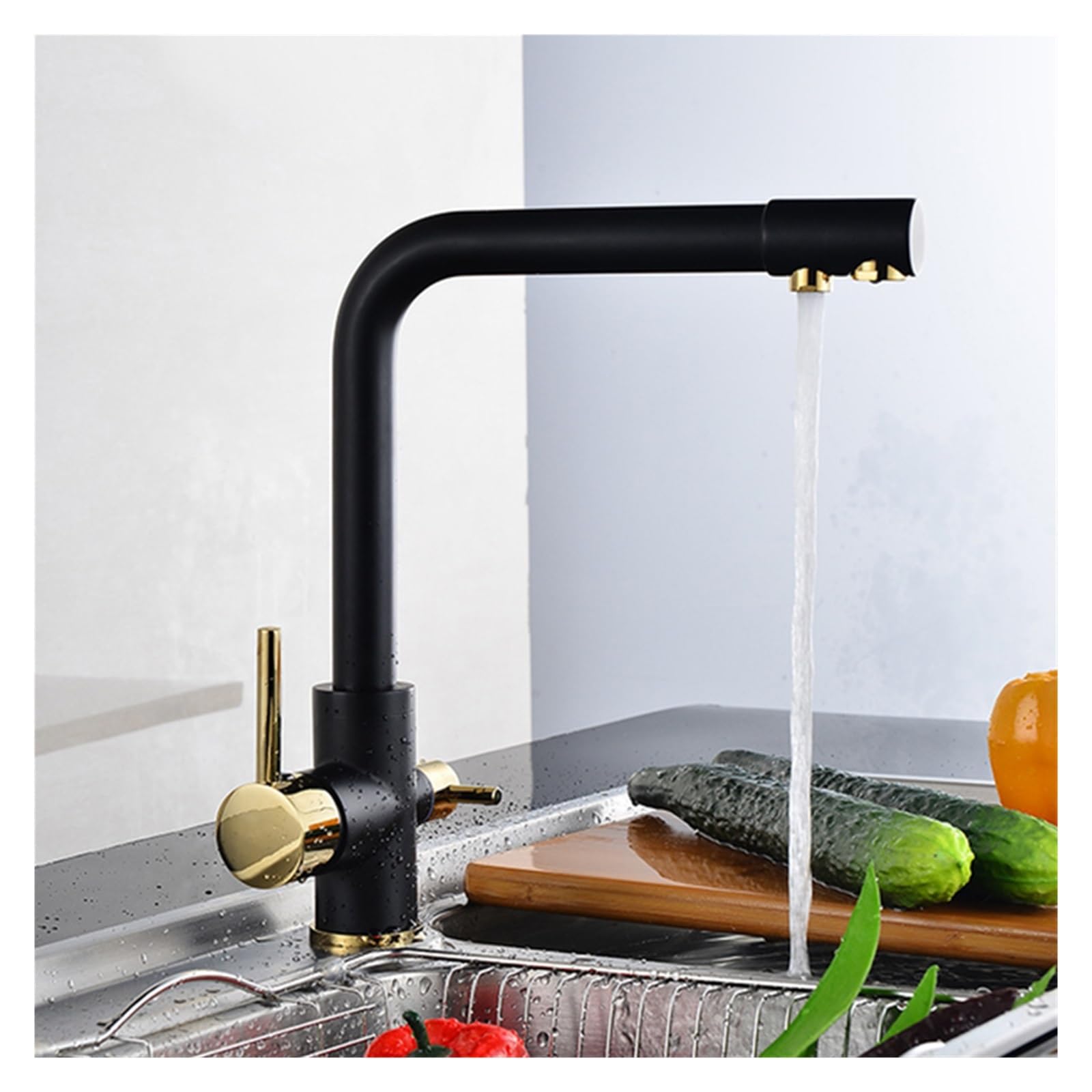 Filtre robinet de cuisine eau pure chaud et froid rotation 360
