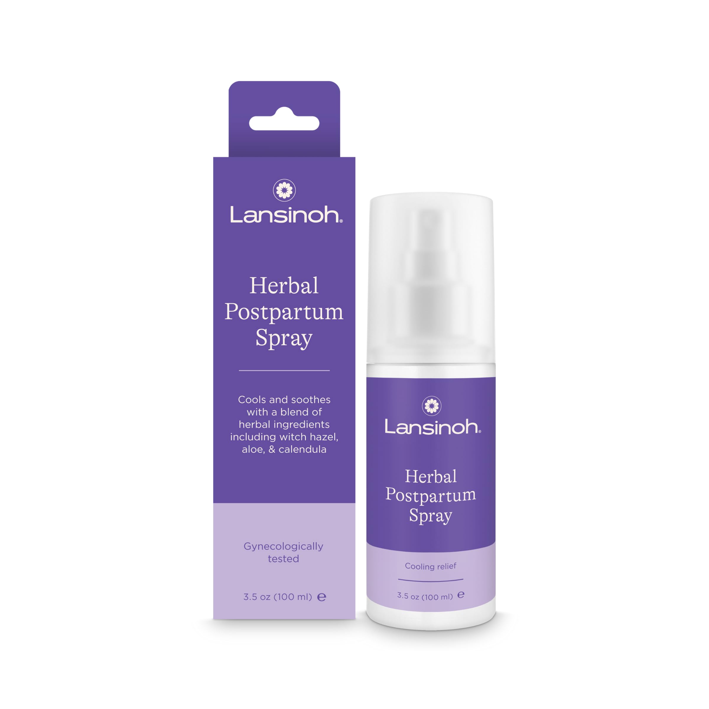 LansinohHerbal Perineal Spray, Postpartum Essentials, 3.5 Ounces