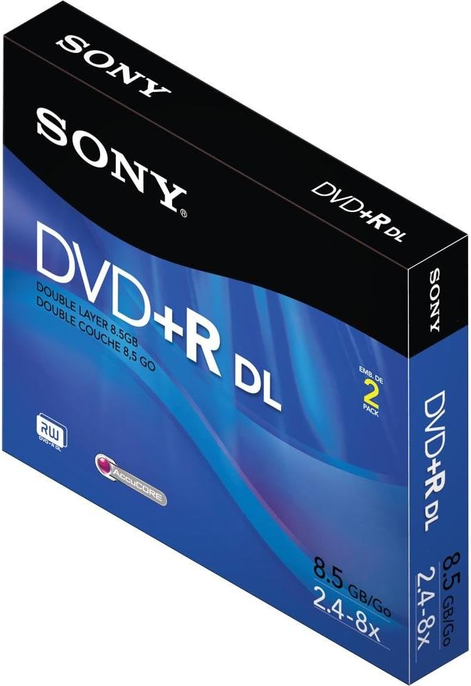 Sony 2.4x WriteOnce DoubleLayer DVD+R 2 Pack Jewel Case Amazon