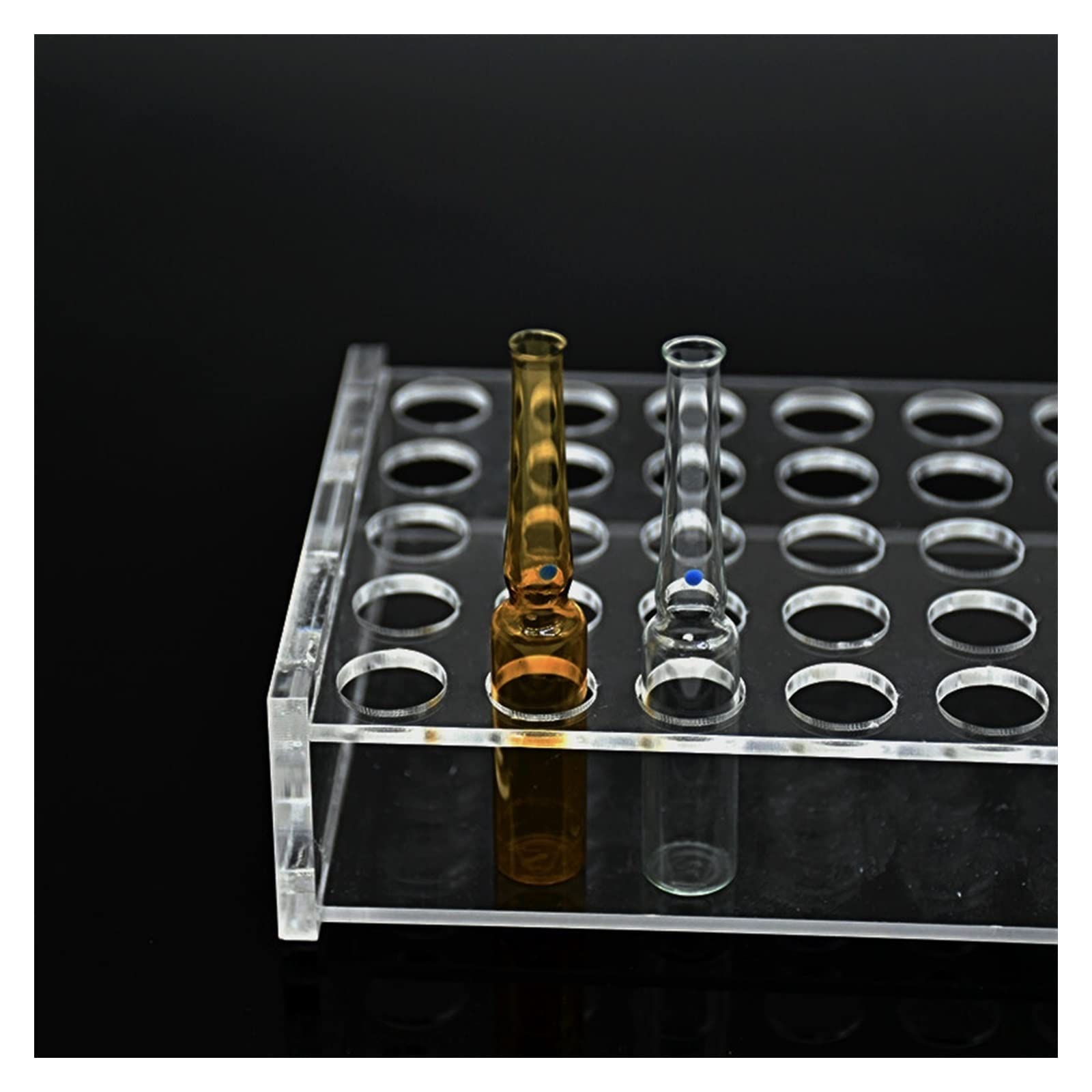 Laborgeräte Ampullenständer Probenflaschenhalter Lochdurchmesser 50 Vertiefungen 11 12,5 17 19 23 mm Flaschenhalter for 1 2 5 10 20 ml (Size : 20ml)
