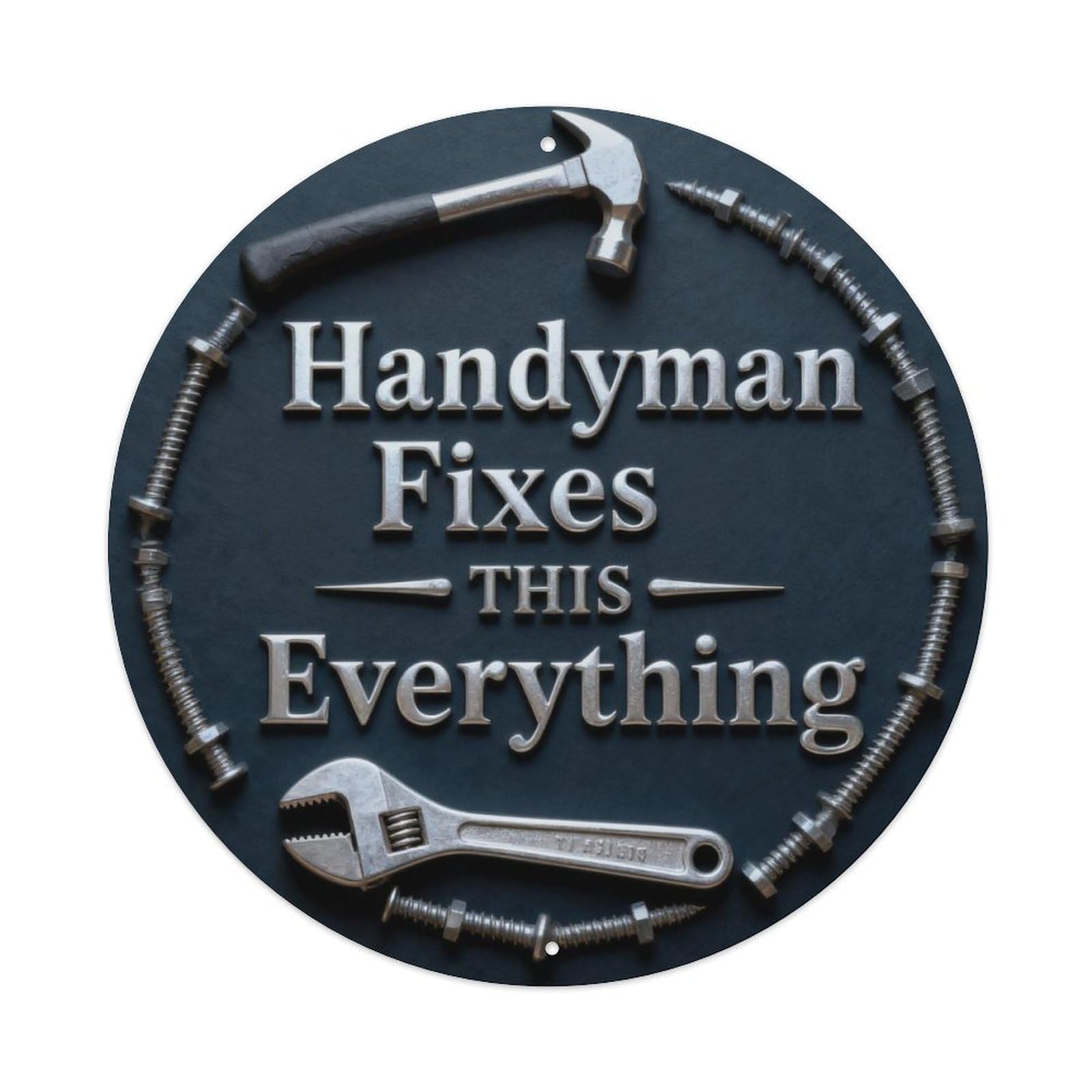 Handyman Fixes Everything Workshop Garage Metal Tin Sign Plaque