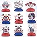 9pcs Patriotic Honeycomb Centerpieces 4th of July Cakes American Flags Statue of Liberty Honeycomb Table Centerpieces for Independence Day Memorial Day Patriotic Party Table Topper Decoration Supplies