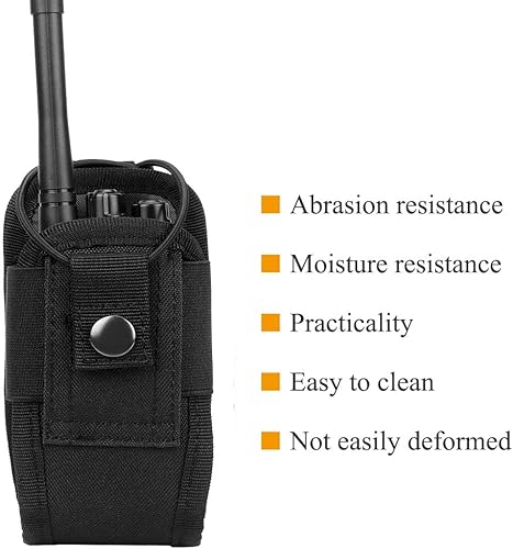 Miniatura 5 de abcGoodefg Molle Radio Holder Walkie Talkie Funda para Deber Cinturón Radio Holster Tactical Caza Intercomunicador Bolsa