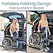 Vive Ultra Lightweight Wheelchair for Adults - Foldable & Collapsible Wheel Chair w/Adjustable Leg Rest & Footrest for Seniors ‌