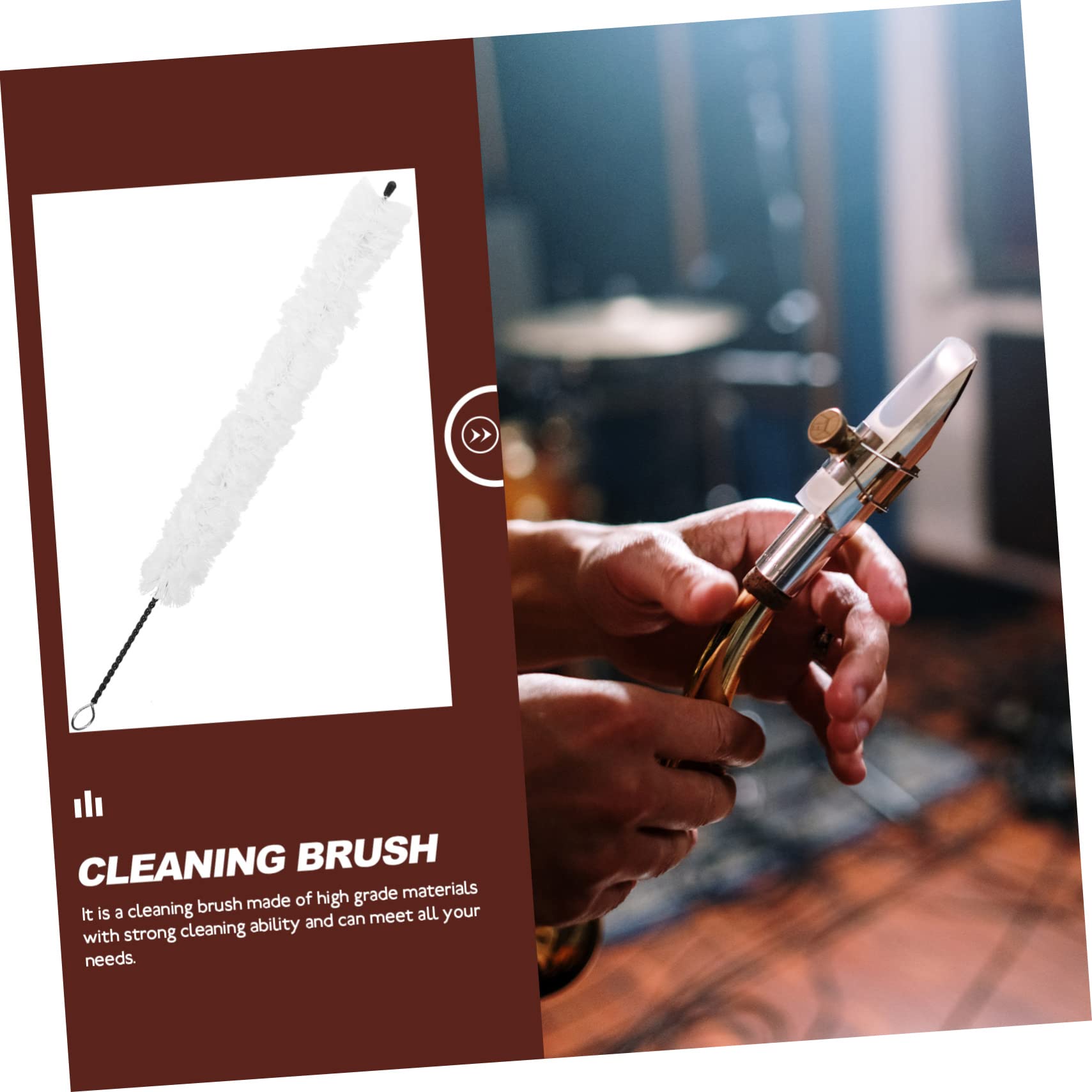 Toyvian Cleaning Brush Flute Cleaning Brush Flute Cleaning Cotton Brush Gentle Care