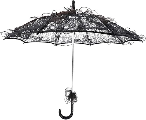 A sixx Sombrilla de encaje, sombrilla de algodón de encaje nupcial para bodas, fiestas, baile, fotografía, paraguas de encaje, paraguas de boda para