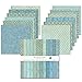 Scrapbooking Papier 24 Blatt, 30,5 x 30,5 cm, Doppelseitiges Muster Papierblock, Dekorpapier Set, Mehrfarbig Craft Papier für DIY Fotoalbum und Scrapbook Dekoration (Blau, 12 Inch)