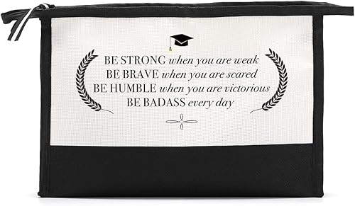 Miniatura 1 de Be Strong Brave Humble Badass 2023 Regalos de graduación Bolsa de cosméticos Bolsa de maquillaje de viaje inspiradora divertida regalos de