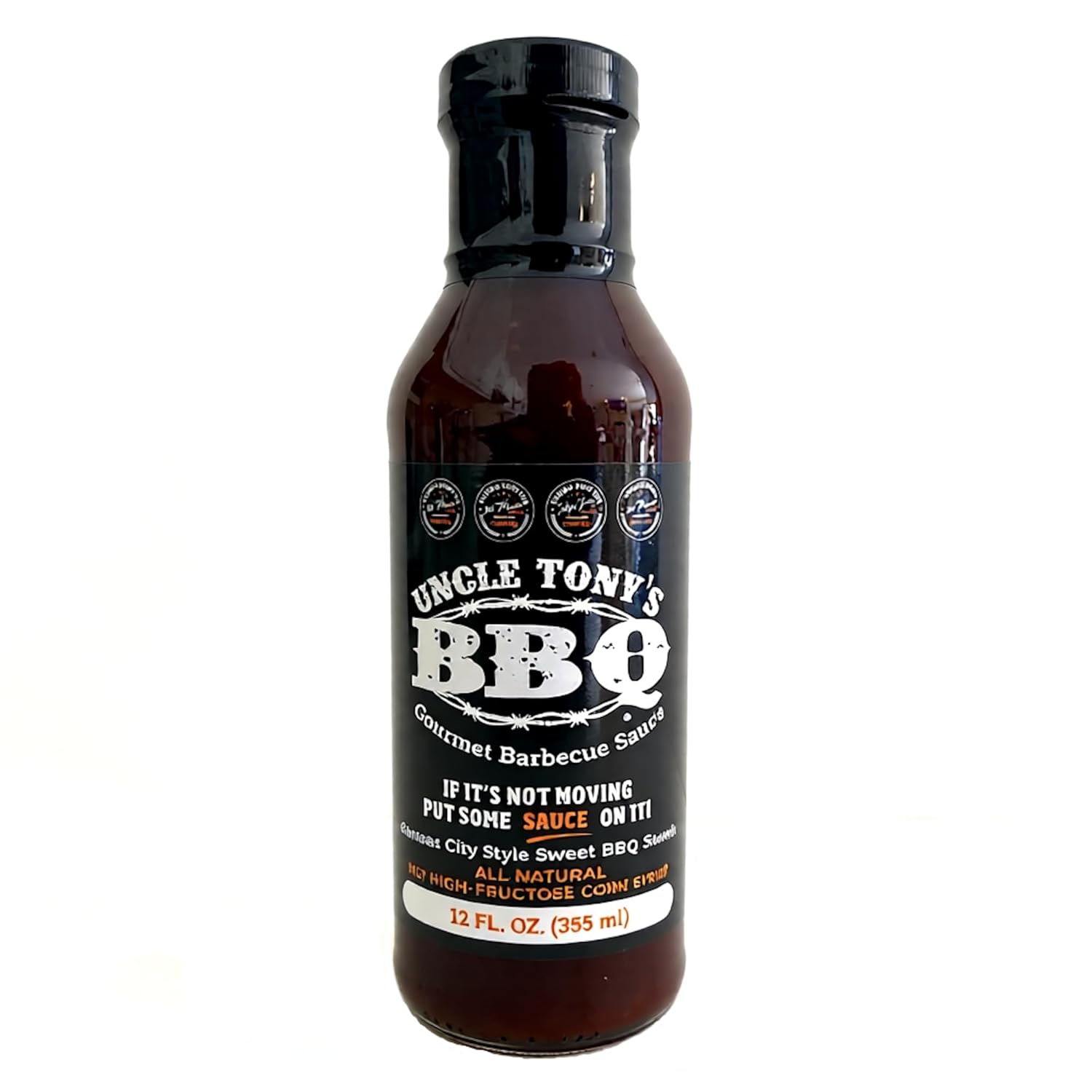 Uncle Tony’s BBQ Sauce – 2024 World Champion Barbecue Sauce – Sweet & Smoky Kansas City Style – All-Natural, Award-Winning Flavor – 12 oz