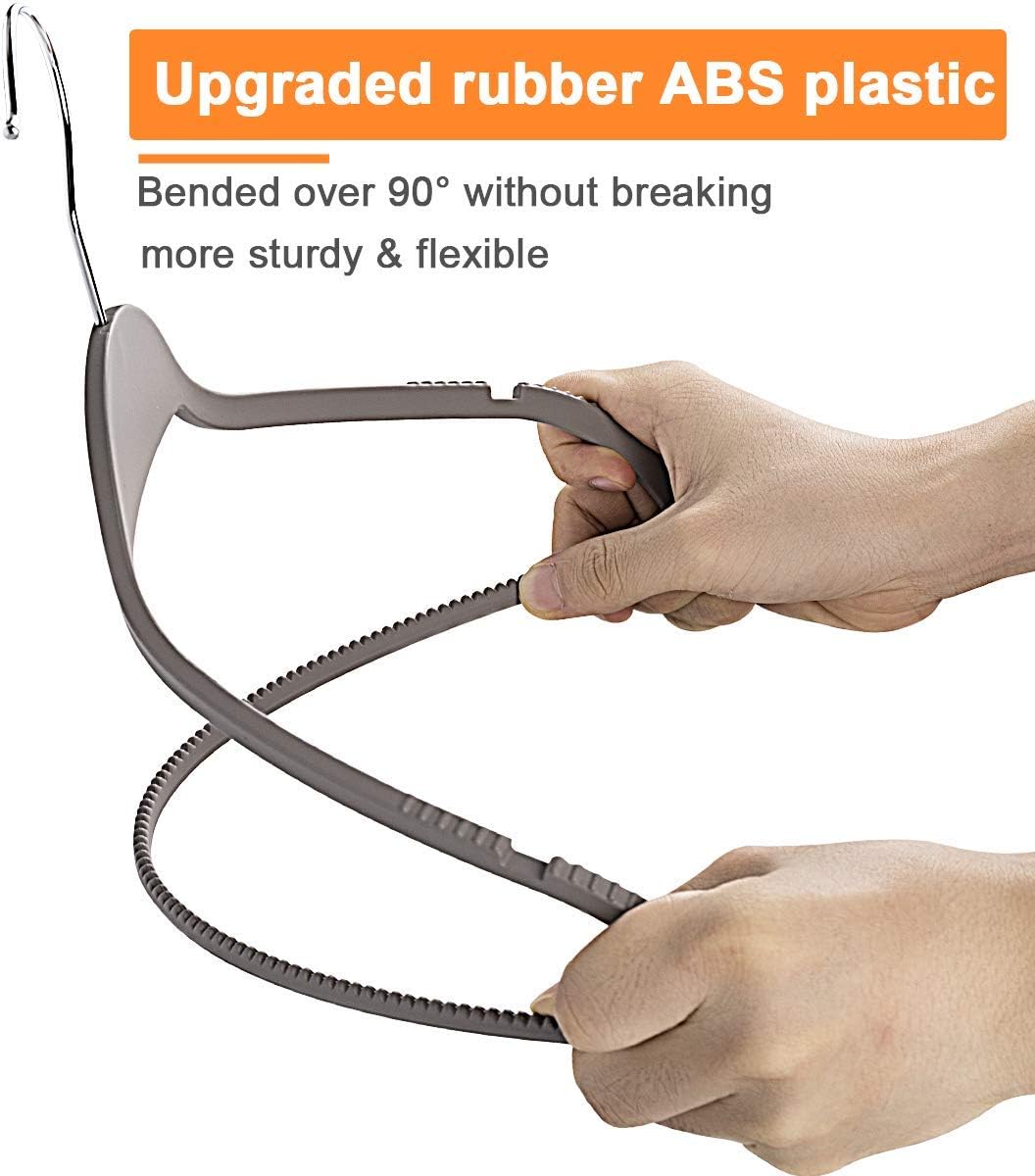 ELONG HOME Plastic Clothes Hangers 20 Pack and Solid Wooden Hangers 20 Packs