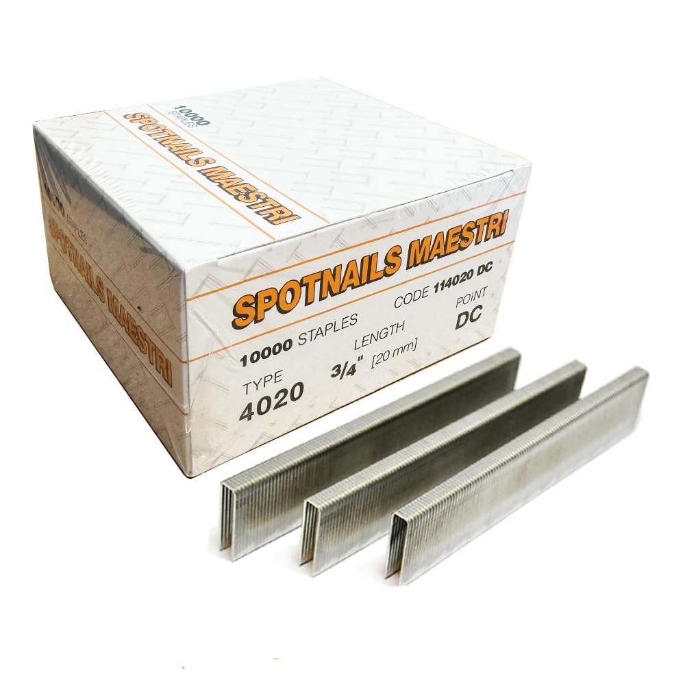 ME4000 Divergent Staples for Carpet Fitting 10,000 Pk Spotnails Brand 4016 4020 (20mm)